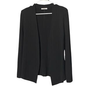 MM Lafleur Sweater Women Black Open Front The Woolf Jardigan Cardigan Size XL